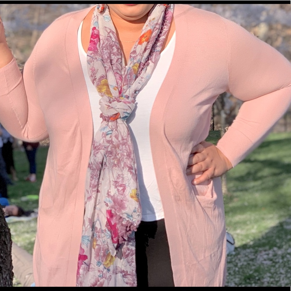 Millennial pink duster